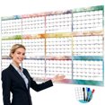 thumbnail image 2 of Calendrier Effaçable Laminé Double Face - Calendrier Mural Annuel Réutilisable avec Surface Effaçable à Sec pour la Maison, le Bureau et la Planification Familiale, 2 of 5