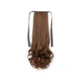 thumbnail image 4 of Ponytail Wig High Temperature Fiber Realistic Wigs Artificial Curly Toupee Heat Resistant Invisible Seamless Hairpiece for Women Light Brown 48cm Long, 4 of 7