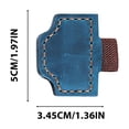 thumbnail image 4 of Magnetic Bookmark Clip Leather Design With Pen Holder Blue Color Material Pu Leather Reading Accessory Handmade Retro Style Blue, 4 of 5