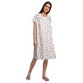 thumbnail image 2 of Moomaya Chemise de Nuit à Manches Courtes pour Femmes Imprimée avec Patte de Boutonnage, 2 of 4