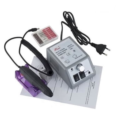Perceuse à Ongles Professionnelle pour Trousse de Manucure E-File, Pièce à Main en Alliage d'Aluminium Assurant une Faible Chaleur et une Faible Vibration, Perceuse à Ongles à Vitesse Réglable pour Salons Ou Usage Domestique (Gris)