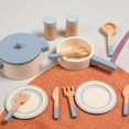 thumbnail image 2 of Children‘s Simulation Kitchen Toys Wooden Toys Set Play Early Education Household Condiment Bottle Cooking Pot Cooking Tableware, 2 of 7
