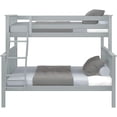 thumbnail image 3 of BEDSMART Solid Wood Twin Over Full Bunk Bed| Gray, 3 of 6