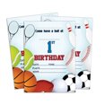 thumbnail image 1 of Darling Souvenir Blue Birthday Invitation Card Printable Fill or Write In Blank Invites Party Supplies Pack Of 28 5 x 7 Inches, 1 of 5