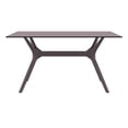 thumbnail image 2 of Compamia Ibiza Collection 55' HPL Outdoor Dining Table with Woven Wicker Legs, Brown (1 Count), 2 of 4