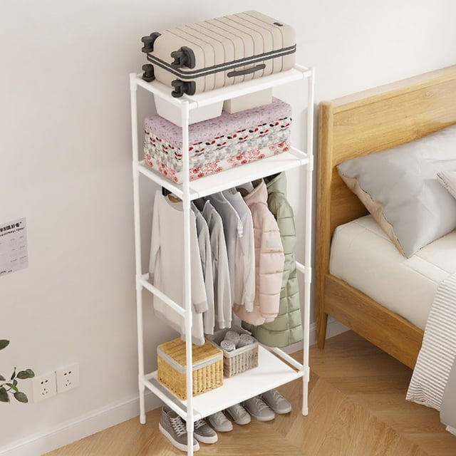 Closet Organizers And Storage Coat Rack Independent Closet Organizer Hall Tree with 2 Storage Racks Corner Storage Organizer, Suitable for Entrance Bedroom