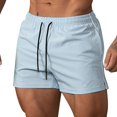 thumbnail image 1 of ohmzyzo Gym Shorts for Men 5 Inch Lightweight Athletic Shorts Quick Dry Workout Running Shorts with Zipper Pockets, 1 of 3