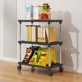 thumbnail image 3 of Bwiyojiz Storage & Organization Large Floor Shelving Unit Mobile Cart Adjustable Tier Shelves Kitchen and Bathroom Organizer Snack Rack, Gifts for Mom, 3 of 6