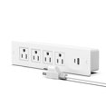thumbnail image 4 of LEEYNEER Recessed Power Strip Socket  Mountable Desk Power Outlet Desktop Power Strip with 4 AC Sockets and USB Type-C Ports  for Conference Tables  Sofas  Bedside Tables and Office Desks, 4 of 6