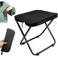 thumbnail image 1 of Tabouret de Camping, Tabouret Pliant Portable, Tabouret de Randonnée Ultraléger en Aluminium Adapté à la Pêche, à la Randonnée, au BBQ, aux Événements en Plein Air (Noir), 1 of 7