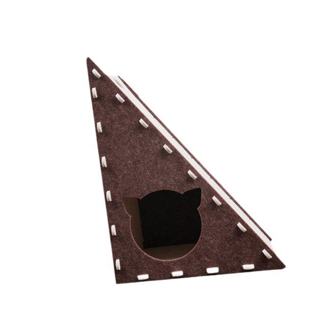 jinwen Grattoir pour Chat Cache-Griffon pour Chats d'Intérieur Repos Sommeil Marron et Blanc
