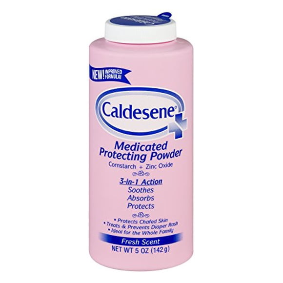Caldesene Medicated Protecting Powder with Zinc Oxide & Cornstarch-Talc Free, 5 Ounce