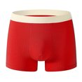thumbnail image 1 of ylioge Boxer Briefs for Men Casual Stretchy High Waisted Underwear Breathable Basic Color-Block Comfort Support Slim-Fit Boxers, 1 of 2