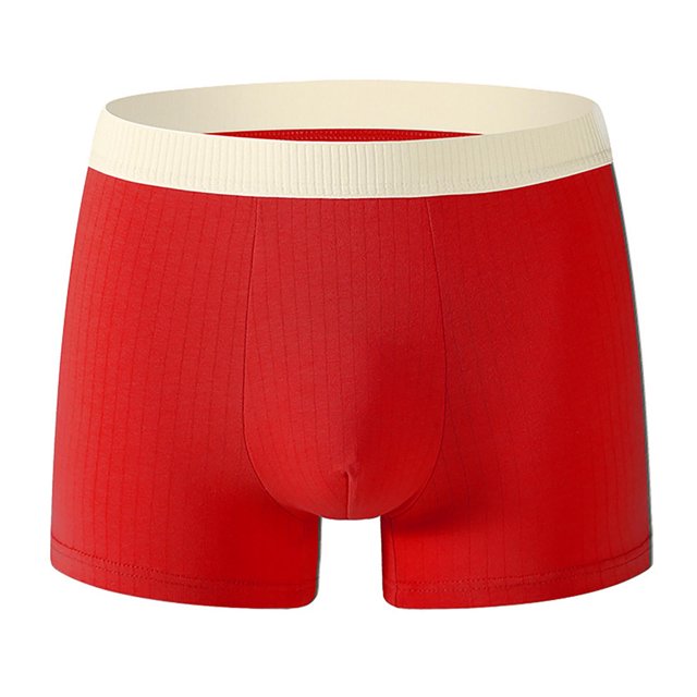 ylioge Boxer Briefs for Men Casual Stretchy High Waisted Underwear Breathable Basic Color-Block Comfort Support Slim-Fit Boxers