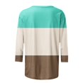 thumbnail image 4 of IROINNID en Solde T-shirt à Manches Longues en Polyester pour Femmes Confortable d'Été Ajusté à Nouer Col Rond T-shirt, Kaki, 4 of 5