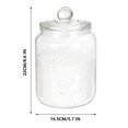 thumbnail image 2 of Bwiyojiz Home Decor Count 2pcs Clear Glass Laundry Jar Storage 2L Container with Lid Large 2pc, Home Gifts, White, 2 of 4