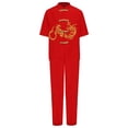 thumbnail image 3 of Oyolan Garçons Coton Uniforme Tang Brodé Dragon Traditionnel Chinois Kung-Fu Tang Arts Martiaux Ensembles Rouge-A 130, 3 of 6