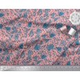 thumbnail image 2 of Soimoi Rayon Crepe Fabric Floral & Leopard Animal Skin Printed Craft Fabric by The Yard 46 Inch Wide, 2 of 3