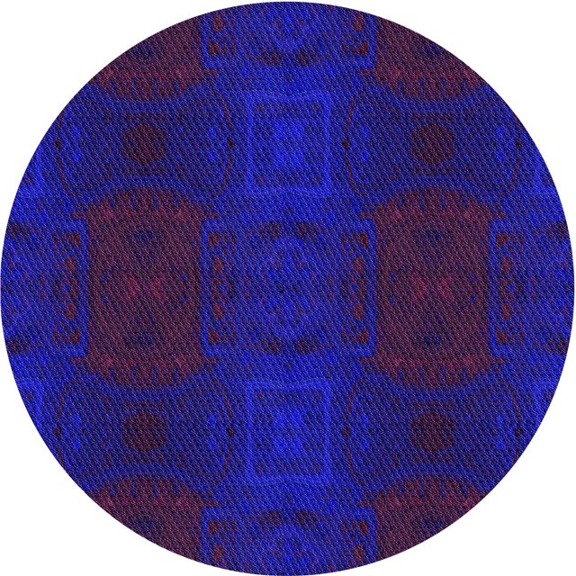Ahgly Company Tapis d'Intérieur Lavable en Machine Carré Transitionnel Bleu Minuit, 3 Pieds Carré