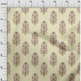 thumbnail image 2 of oneOone Georgette Viscose Fabric Leaves & Floral Block Printed Craft Fabric BTY 42 Inch Wide, 2 of 5