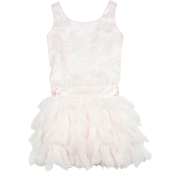 Biscotti Girls' Arabesque Drop Wait Dress Pink, Sizes 18M-14 - 14