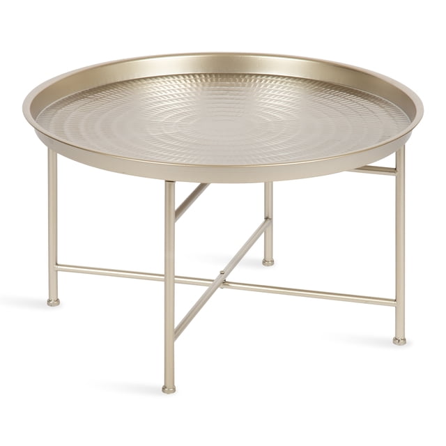Kate and Laurel Table Basse Moderne Mahdavi au Design Unique et Sophistiqué, Argent