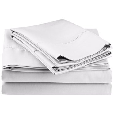 SUPERIOR Cotton Blend 600 Thread Count, Deep Pocket, Soft, 4-Piece California King Bed Sheet Set