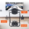 thumbnail image 4 of VEVOR Foldable Racing Steering Wheel Stand, Height Adjustable Universal Base Compatible with Logitech & Thrustmaster Racing Wheel and Pedal, Heavy-duty Frame Standard GT/Formula Seating Portable, 4 of 9