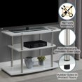 thumbnail image 4 of Convenience Concepts Designs2Go 32" Three-Tier TV Stand in White Wood Finish, 4 of 4