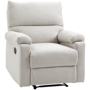HOMCOM Recliner Sofa Manual Reclining Chair with Footrest for Living Room