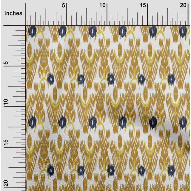 oneOone Cotton Poplin Fabric Tree Style Ikat Fabric Prints By Yard 42 Inch Wide