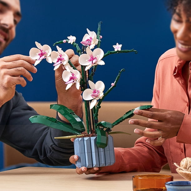 nipocaio Moc Bouquet Orchid Block Flower Potted Succulents