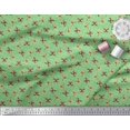 thumbnail image 3 of Soimoi Tissu en Viscose Georgette Vert Feuilles & Papillons Imprimés de Tissu au Mètre 42 Pouces de Large, 3 of 3