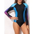 thumbnail image 4 of Charmo Womens Rash Guard Shirt Long Sleeve Raglan Sun Protection Swim Shirt Bathing Suit UPF 50+, 4 of 6