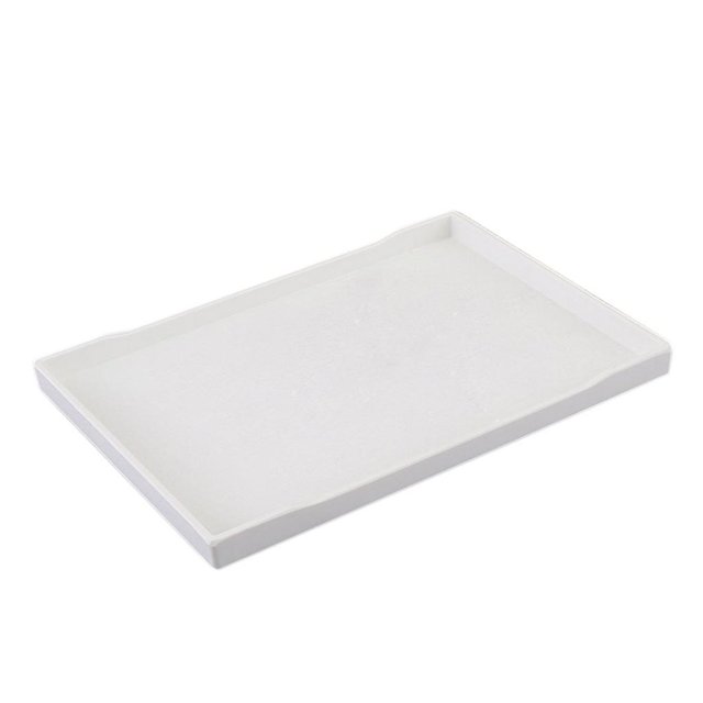 Plateau de Service Jetable table de Buffet de Traiteur pour BBQ Blanc 21x10 cm