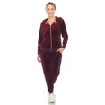 thumbnail image 1 of White Mark Women's 2 Piece Velour Tracksuit Set, 1 of 6