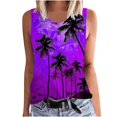 thumbnail image 2 of lSLJS Women Floral Printing Tank Round-Neck Sleeveless Block Tunic Tee Tops, Womens Tank Tops, 2 of 5