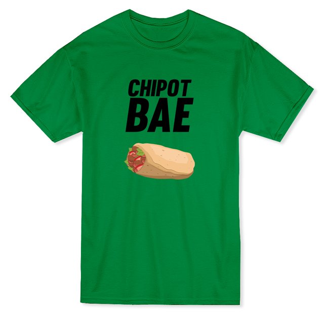 Chipotle Burrito ChipotBae Graphic Men's Kelly Green T-shirt
