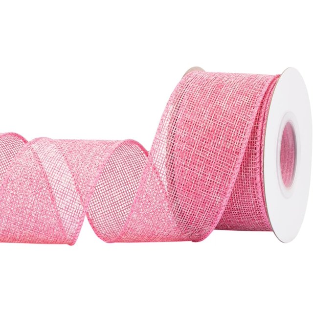 Joycrosso Burlap Wired Edge Ribbon 2 inch x 10 Yards, Coreopsis, Ideal for Crafting, Gift Wrapping, Wreath, Christmas Tree, and Rustic Wedding Decorations