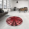 thumbnail image 4 of Ahgly Company Tapis d'Intérieur Rectangulaire Transitionnel Rouge Foncé Lavable à la Machine, 7 Pieds x 10 Pieds, 4 of 7
