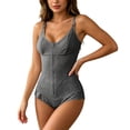 thumbnail image 1 of Seamless Shapewear Bodysuit Control Sculpting Lace Thong Jumpsuit, Suitable For Casual Outings, 1 of 5