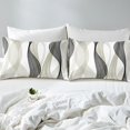 thumbnail image 4 of Erosebridal Plum Stripes Full Sheet Sets, Futuristic Minimalism Bedding Full Size, Modern Abstract Decor, 4 of 7