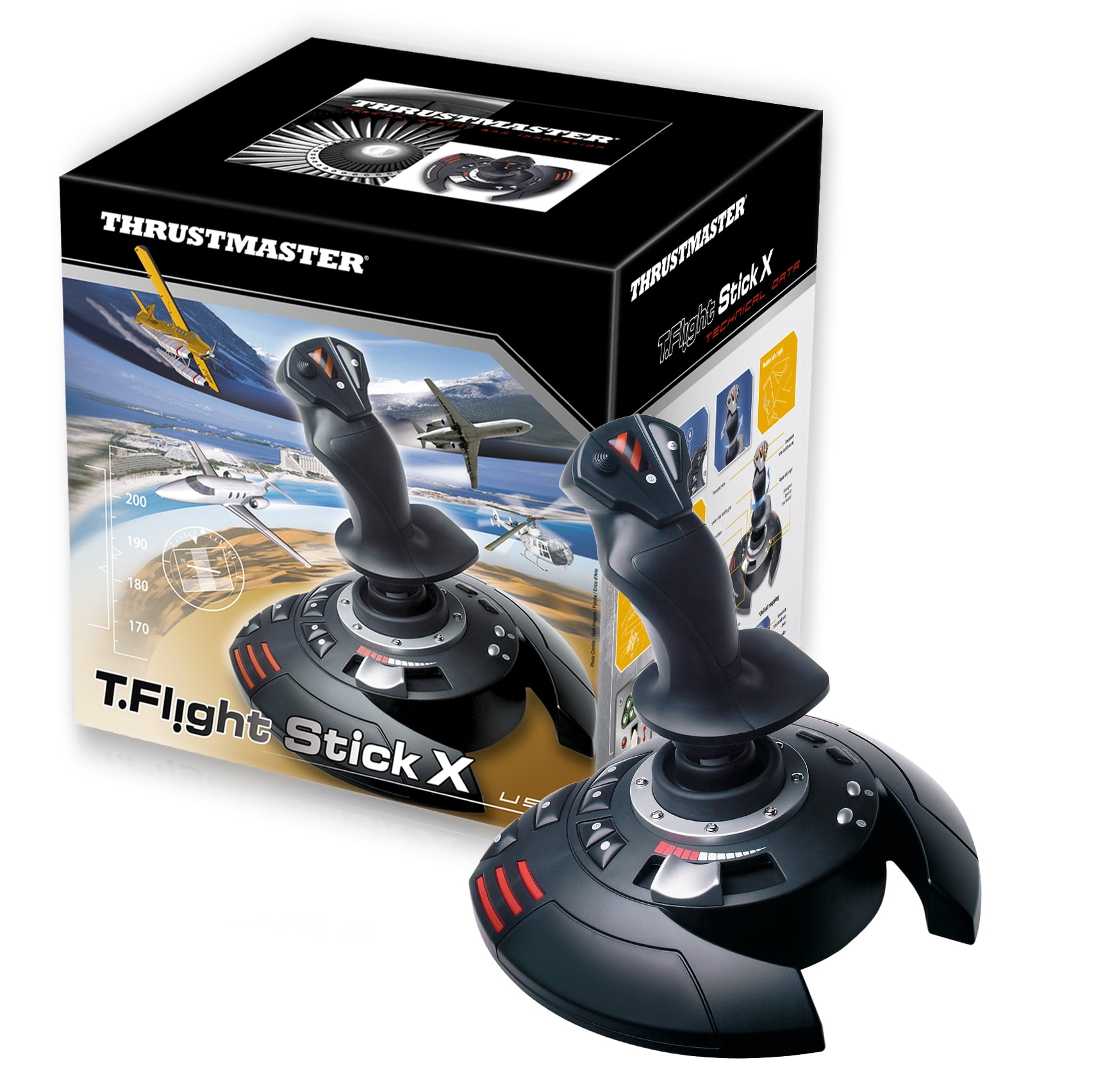 Thrustmaster T-Flight Stick X Contrôleur pour les Jeux de Vol sur Windows PC