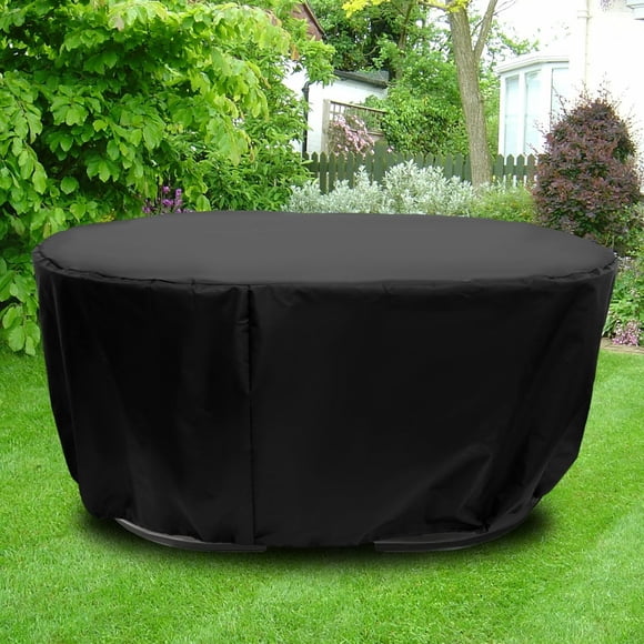 Waterproof Stock Tank Cover for 100 Gallon Oval Stock Tank 420D Oxford Fabric Bathtub Outdoor Use (Black)