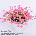 thumbnail image 1 of Artificial Flower Bundle Plastic Fake Plants Outdoor Simulated Faux Decorations Multipurpose Compact Size Bouquet Indoor for Window Garden Arrangement Pink, 1 of 9