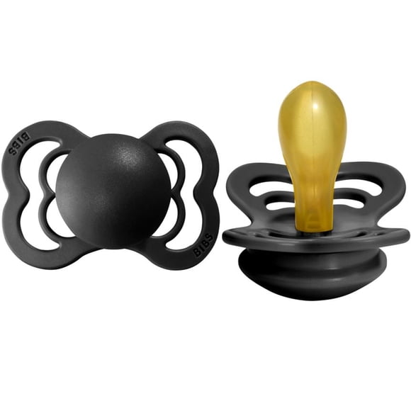 Sucettes Supreme BIBS pour Bébé | Sucette en Caoutchouc Naturel Sans BPA | Fabriqué au Danemark | Ensemble de 2 Sucettes (Age 6-18 Mois)