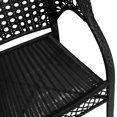 thumbnail image 3 of Ketchum Black Wicker Fan Back Outdoor Club Chairs (Set of 2), 3 of 5