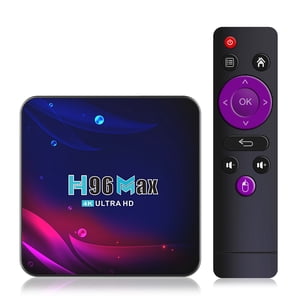 H96 Max V11 Android 11.0 TV Boîte avec RK3318 Quad-Core CPU, 4GB RAM + 64GB ROM, 2.4G/5G Double bande WiFi, Bluetooth 4.0, 100M Ethernet, 4K UHD Lecteur multimédia, US Prise (100-240V) – Transformez votre TV dans une