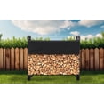 thumbnail image 2 of Edtara Outdoor and Indoor Firewood Holder, Covered Log Storage Rack for Patio or Fireplace Areas, 2 of 6