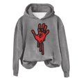 thumbnail image 4 of WEAIXIMIUNG Sweat à Demi-Zip pour Femmes Sans Capuche Automne et Hiver 2025 Tendance avec Impression de Lettres, 4 of 4